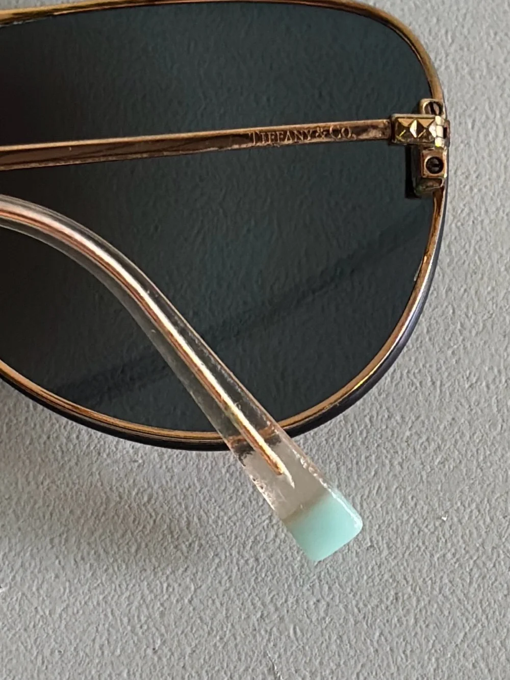 Tiffany & Co. Rose Gold Aviator Sunglasses with Mirrored Lenses